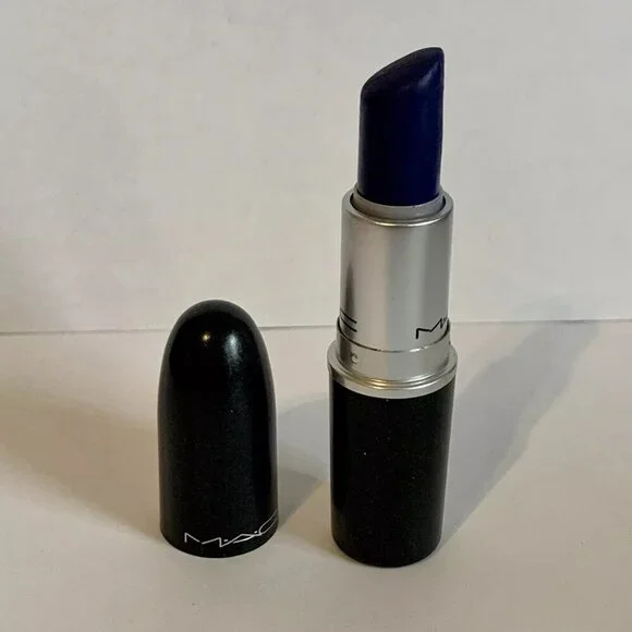 MAC 'Matte Royal' Matte Cobalt Blue Lipstick Limited Edition ** USED** Rare - Picture 1 of 6